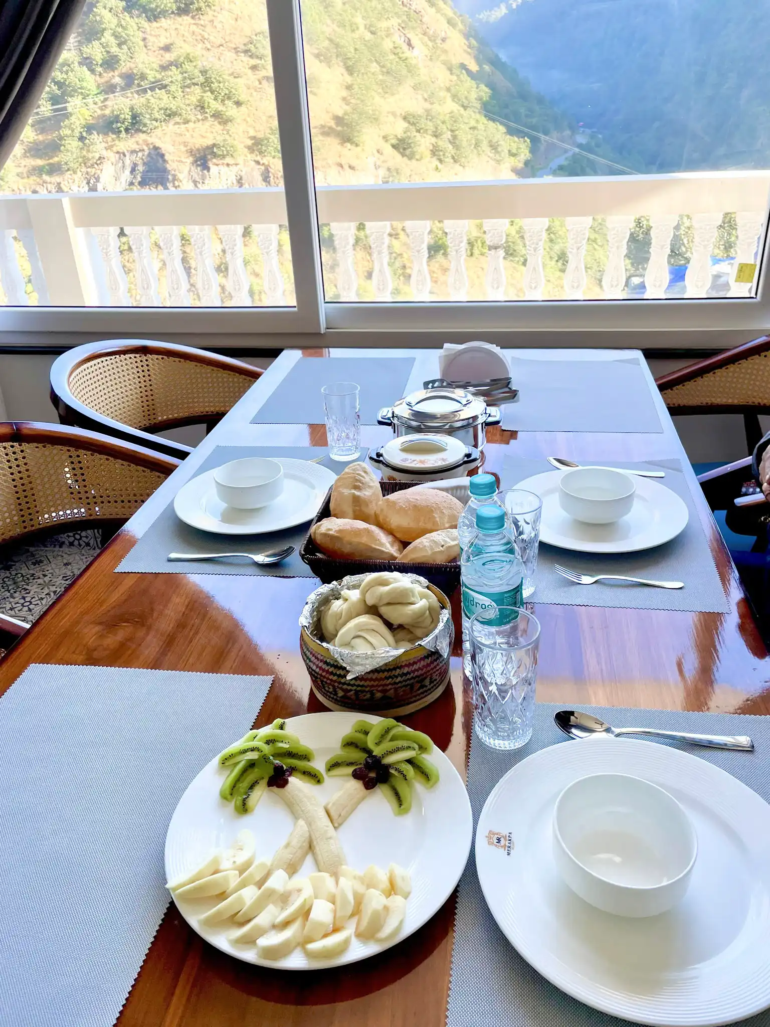 Complimentary breakfast spread